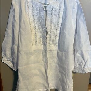 NWOT Susan Bristol Linen Blouse